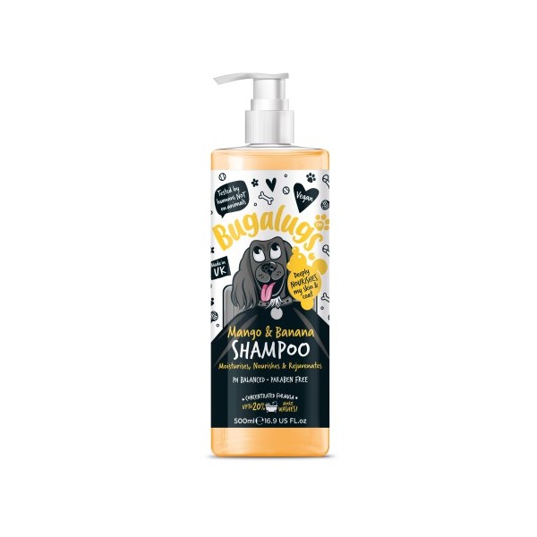 Shampooing pour chien nourrissant MANGO & BANANA BUGALUGS