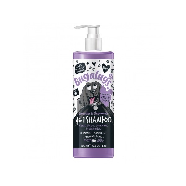 Shampooing pour chien 4 IN 1 Lavande et Camomille BUGALUGS