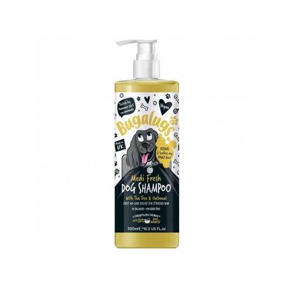 Shampooing pour chien anti démangeaison MEDI FRESH Tea Tree & Oatmeal BUGALUGS