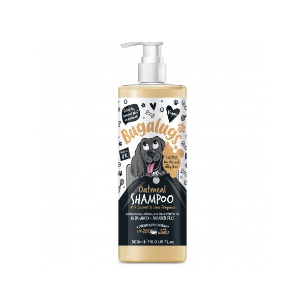 Shampooing pour chien apaisant OATMEAL & Aloe Vera BUGALUGS