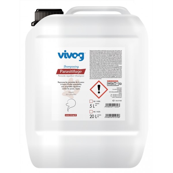 Shampooing professionnel pour chien Parasitifuge VIVOG
