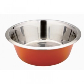 Gamelle inox pour chien et chat couleur Abricot VIVOG