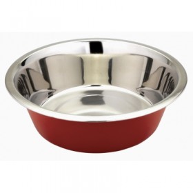 Gamelle inox pour chien couleur Cerise VIVOG