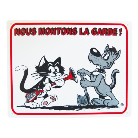 Plaque humour chiens et chats KARLIE