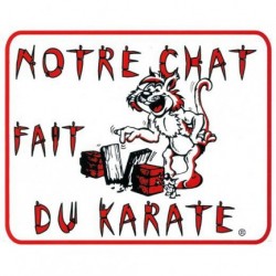 Plaque humour ATTENTION AU CHAT KARLIE