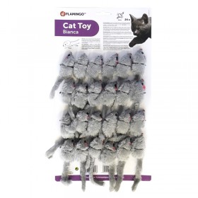 JOUETS pour chat LOT 24 SOURIS GRISES FLAMINGO-DOGFRENCHTOUCH