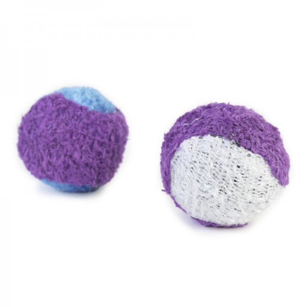 JOUET pour chat PETITE BALLE DE TENNIS peluche avec herbe à chat FLAMINGO