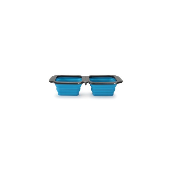 GAMELLE DOUBLE pour chien et chat pliable en silicone CAMON