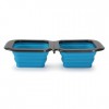 GAMELLE DOUBLE pour chien et chat pliable en silicone CAMON