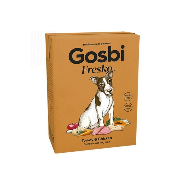Alimentation humide pour chien Fresko Dog TURKEY&CHICKEN Adult GOSBI