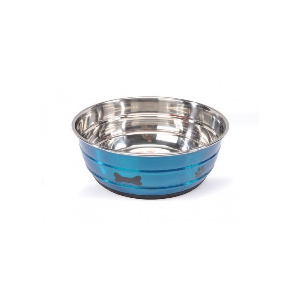 Gamelle pour chien et chat vernie motif pattes et os CAMON