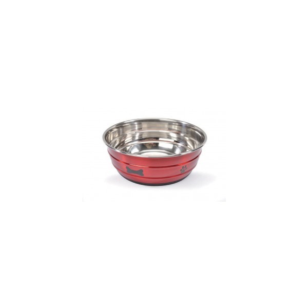 Gamelle pour chien et chat vernie motif pattes et os CAMON