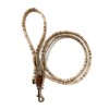 LAISSE EN CUIR DE VEAU pour chien ECOSSAISE BEIGE CAMON