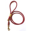 Laisse pour chien ronde cuir de veau rouge souple CAMON