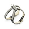 HARNAIS EN CUIR pour chien DOUBLE REGLAGE couleur noir avec strass CAMON-DOGFRENCHTOUCH