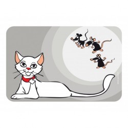Set de table pour animaux motif chats et souris CAMON