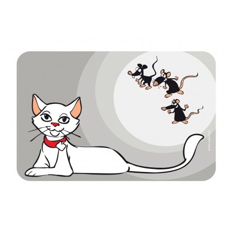 Set de table pour animaux motif chats et souris CAMON