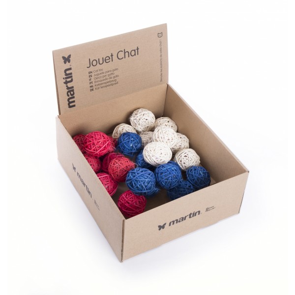 JOUETS pour chat et chaton LOT de 48 BALLES en rotin MARTIN SELLIER-DOGFRENCHTOUCH