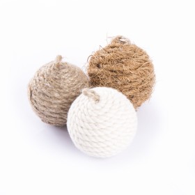 JOUETS pour chat et chaton LOT de 48 BALLES en coton, fibre de coco & Sisal MARTIN SELLIER-DOGFRENCHTOUCH