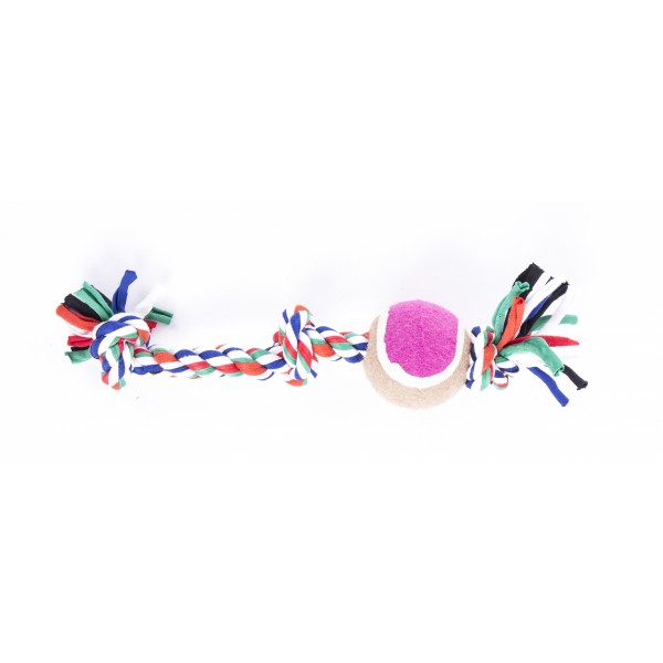 JOUETS pour petit chien LOT DE 4 CORDES + BALLE DE TENNIS MARTIN SELLIER-DOGFRENCHTOUCH