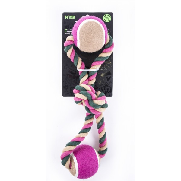 JOUETS pour chien LOT DE 4 CORDES + 2 BALLES DE TENNIS MARTIN SELLIER-DOGFRENCHTOUCH