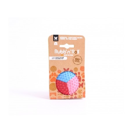 JOUET pour chien RUBB'N'COLOR BALLE 3 couleurs avec picots RUBB'N'ROLL