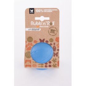 JOUET pour chien BALLE BLEU 7 cm RUBB'N'ROLL
