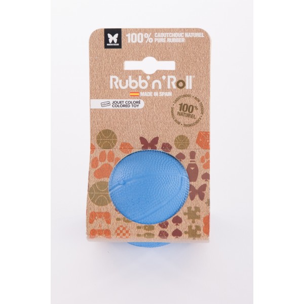 Jouet pour chien Balle bleu 7 cm RUBB'N'ROLL