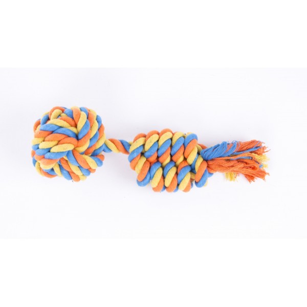 Jouet pour chien Lot de 4 balles + corde en coton 25CM MARTIN SELLIER