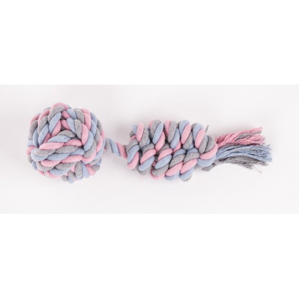 JOUETS pour chien LOT DE 4 BALLES + CORDE en coton 25CM MARTIN SELLIER-DOGFRENCHTOUCH