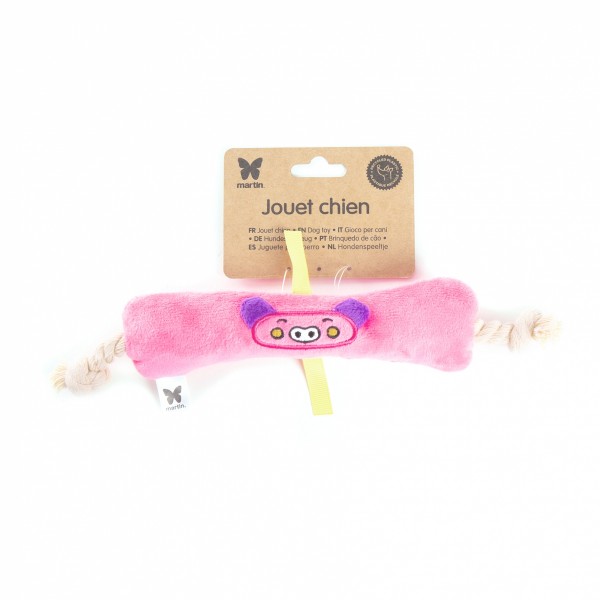 Jouet pour chien Peluche Cochon os MARTIN SELLIER