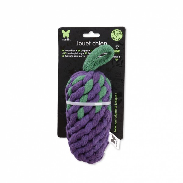 Jouet pour chien en corde AUBERGINE MARTIN SELLIER