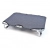 Lit pour chien pieds pliants toile grise LEOPET