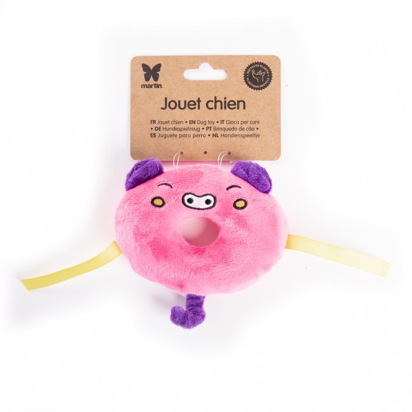 Jouet pour chien Peluche Cochon DONUT MARTIN SELLIER