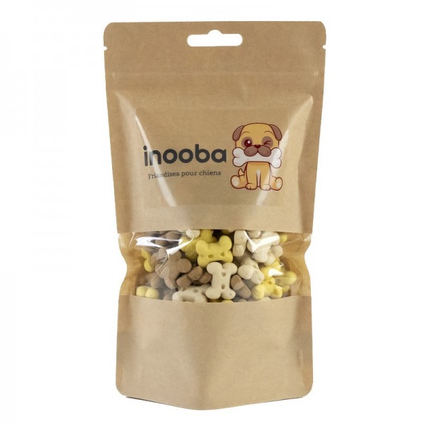 Friandises pour chien Sachet biscuits forme mini os INOOBA