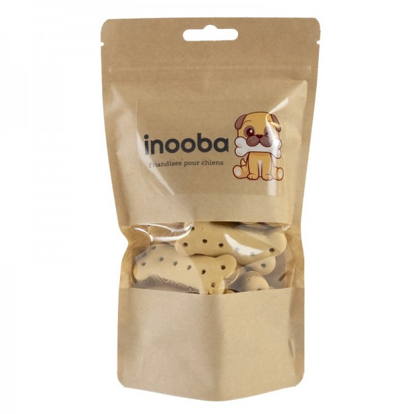 Friandises pour chien Sachet biscuits os fourrés INOOBA