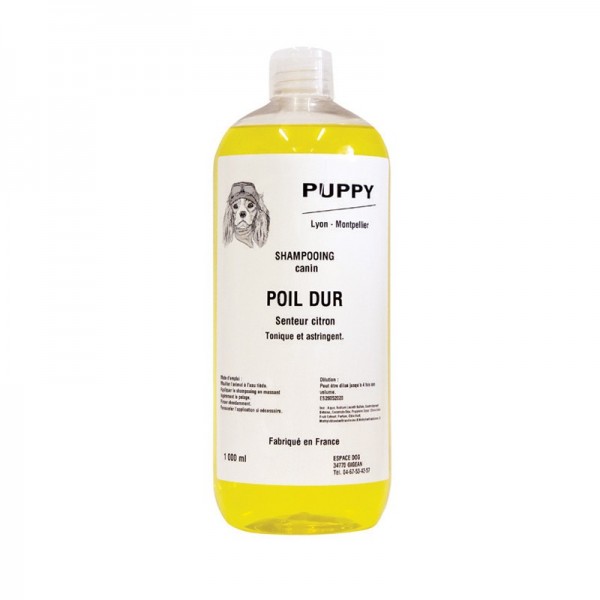 Shampooing pour chien et chat POILS DURS senteur citron PUPPY