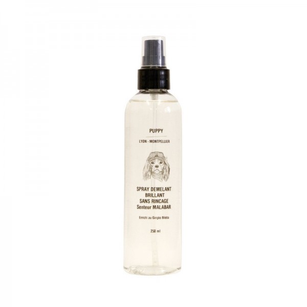 Spray démêlant pour chien ou chat MALABAR sans rinçage au Gingko PUPPY