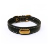 Collier pour chien en cuir de veau souple couleur noir CAMON