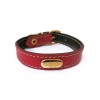 Collier pour chien en cuir de veau souple couleur rouge CAMON