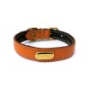 Collier pour chien en cuir de veau souple couleur saumon CAMON