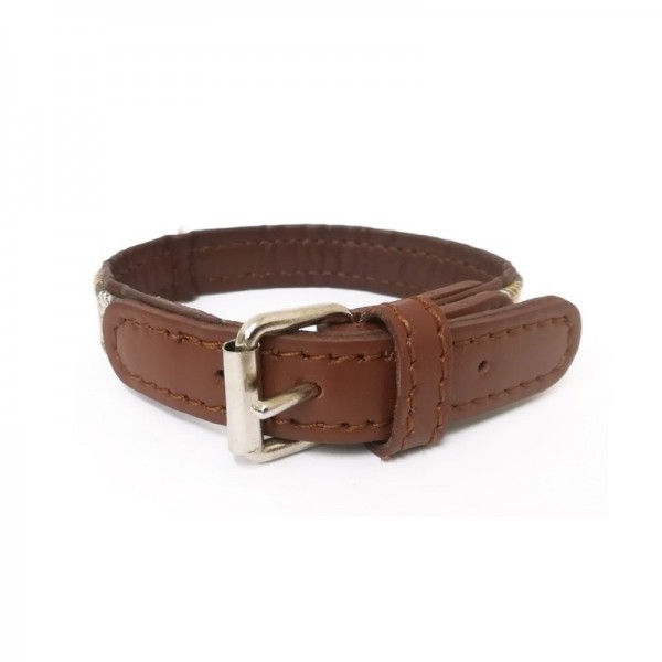 COLLIER CUIR DE VEAU pour chien couleur ECOSSAIS CAMON-DOGFRENCHTOUCH