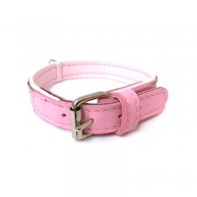 Collier pour chien Ecossais en cuir de veau couleur rose CAMON