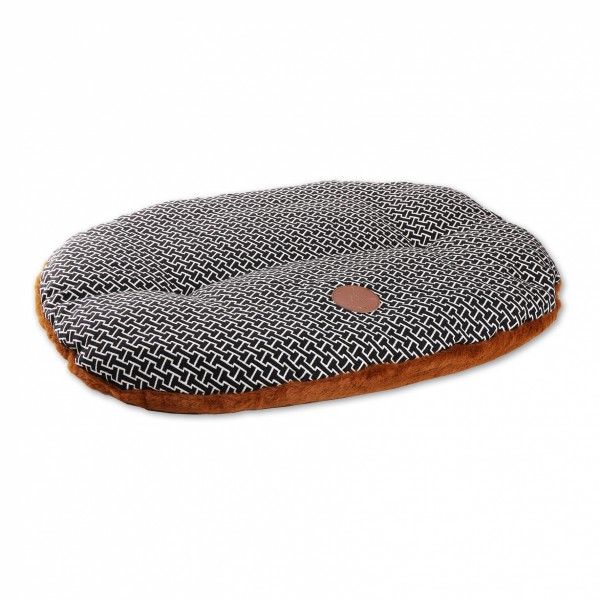 Coussin ovale pour chien et chat Collection Avenue Montaigne couleur Marron MARTIN SELLIER