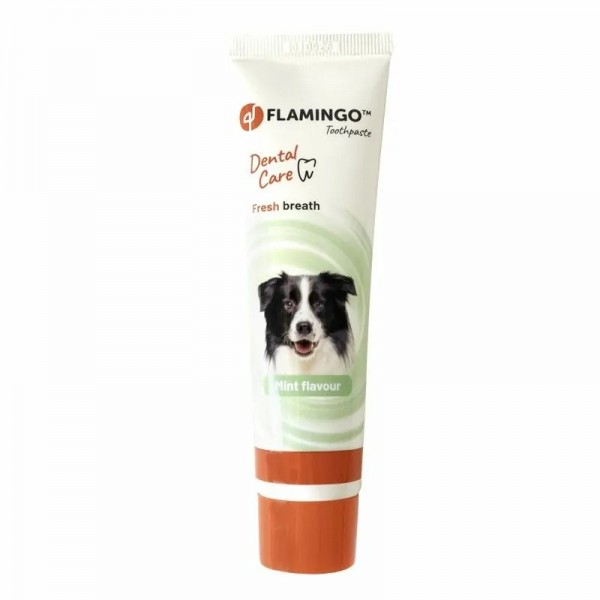 Dentifrice Menthe pour chien Flamingo