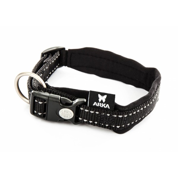 COLLIER pour chien avec COUTURES REFLECHISSANTES NEO PLUS noir ARKA HAOK-DOGFRENCHTOUCH