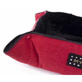 PANIER PLAID pour chien et chat Collection MYSTIC DREAM couleur rouge MARTIN SELLIER-DOGFRENCHTOUCH