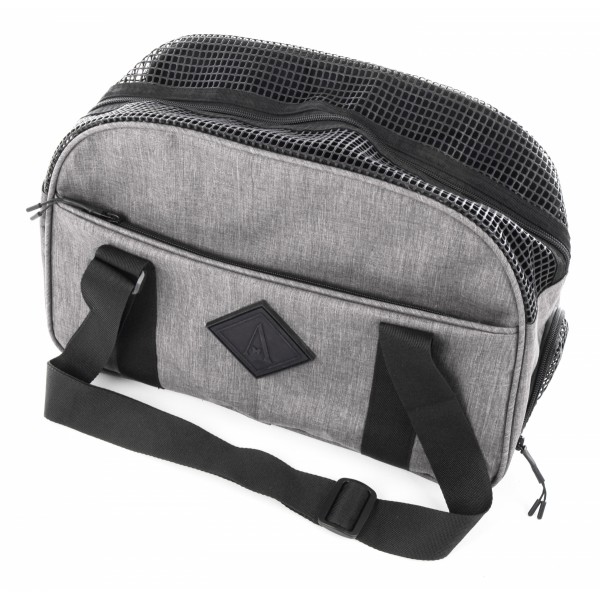 SAC DE TRANSPORT pour chien et chat Collection CROISETTE couleur gris MARTIN SELLIER-DOGFRENCHTOUCH