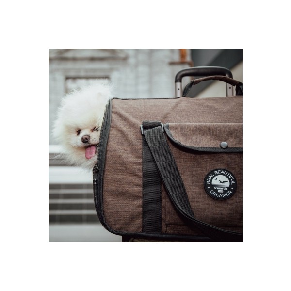 SAC DE TRANSPORT pour chien et chat TUNNEL Collection REAL DREAMER marron MARTIN SELLIER-DOGFRENCHTOUCH