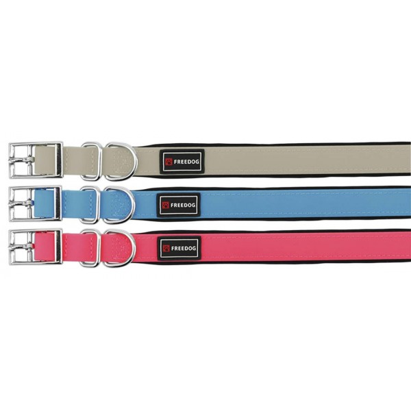 Collier confort pour chien bleu FUN ERGO PVC FREEDOG